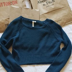 Pink and Blue crop sweaters
